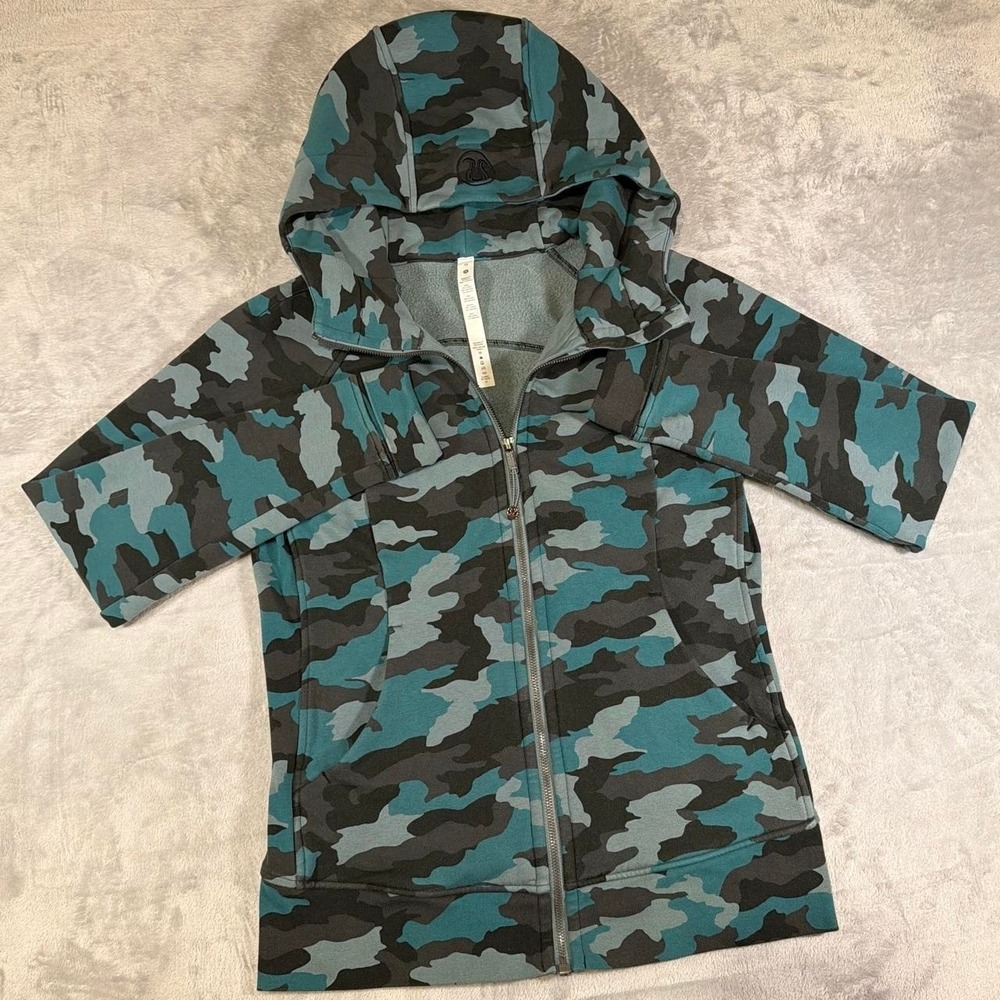 Lululemon Scuba Hoodie | Blue Military Camo | Size 10